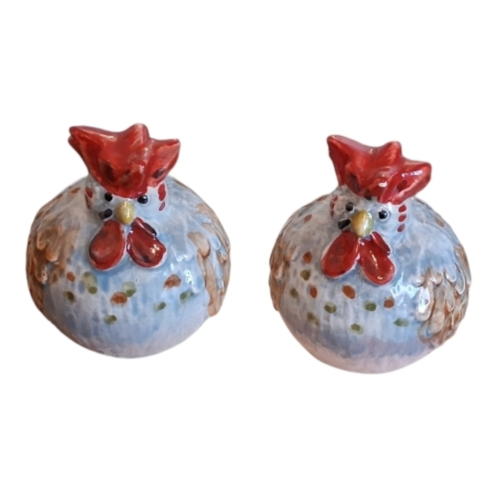 Jacques Pepin Collection for Sur La Table Ceramic Rooster Salt & Pepper Shakers